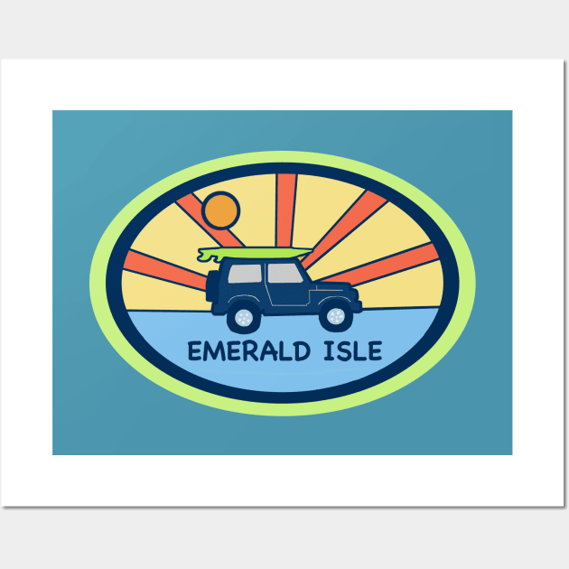 Emerald Isle NC Beach Day Wall Art by Trent Tides